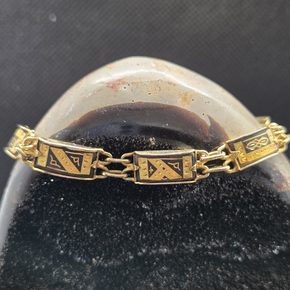 Damascene Bracelet Intricate Geometric Design
